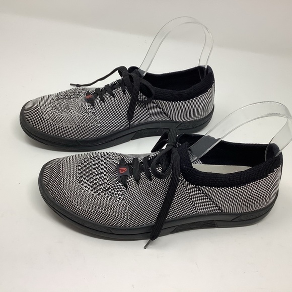 Berkemann Shoes - Berkemann Black and White Knit Sneakers